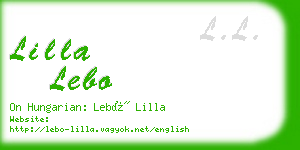 lilla lebo business card